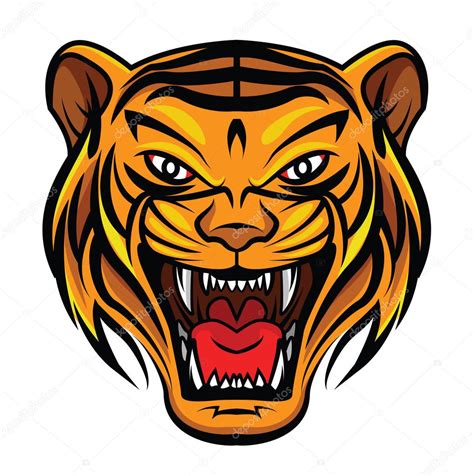 Tiger Roar Stock Vector Funwayillustration