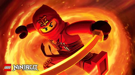 Kai With Sword In Red Yellow Background Hd Ninjago Wallpapers Hd