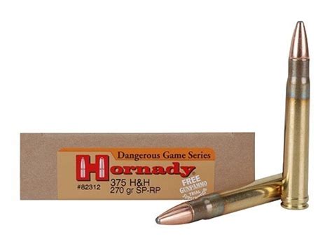 Hornady Dangerous Game Ammo 375 Handh Mag 270 Grain Spire Mpn 82312