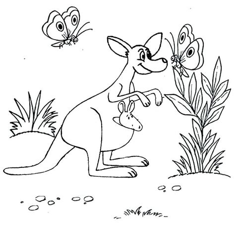 9 Fun And Cute Kangaroo Coloring Pages For Little Ones Coloring Pages