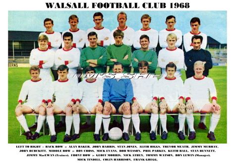 Walsall Fc Team Print 1968 Ebay