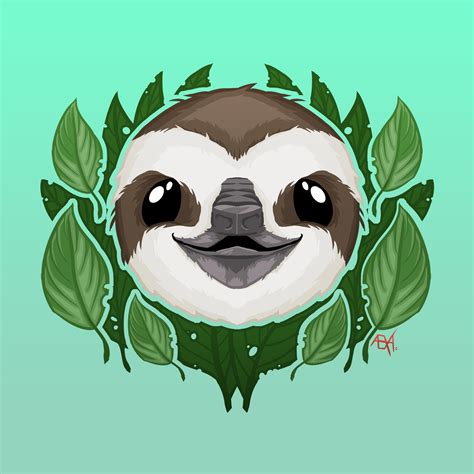 Cute Sloth Drawing At Explore Collection Of Cute Sloth Drawing