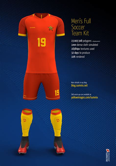Mens Full Soccer Team Kit On Behance