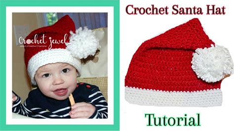 How To Crochet A Santa Hat Tutorial Youtube
