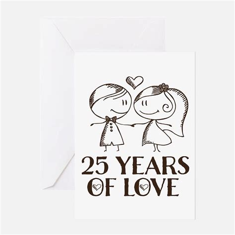 25th Anniversary 25th Anniversary Greeting Cards Card Ideas Sayings
