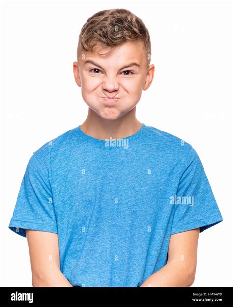 Emotional Portrait Of Teen Boy Stock Photo Alamy