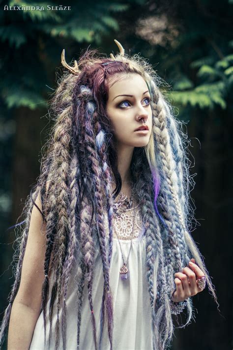 Stunning Braided Hairstyle With Colored Hair Chalks