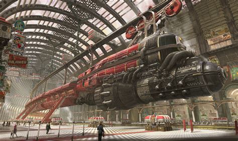 Artstation Parallel World London Train Station By Ross Baxter