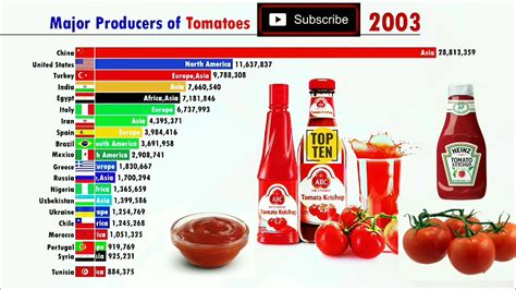 Top Ten Tomato Producing Countries World Largest Tomatoes Producer