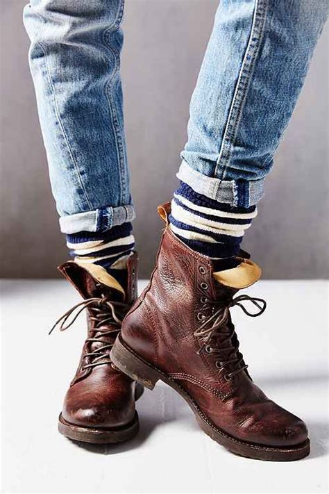 Cuffed Jeans With High Socks And Ankle Boots Love This Look Sock