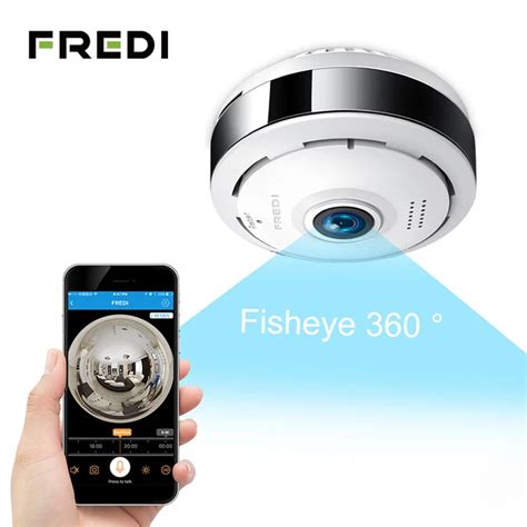 FREDI IP Camera Degree Panoramic Fisheye Wireless WiFi Camera P HD MP Security CCTV
