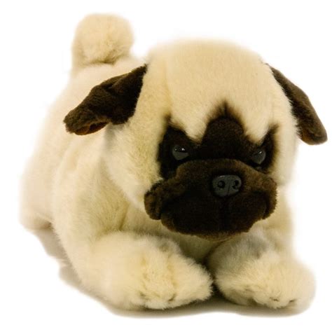 Pug Puppy Plush Toy Fawn Pug Soft Stuffed Animal Dog Lying Pug Dog