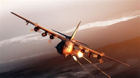 Us Air Force Powerful The Legendary Ac 130 Plane Live Fire Aircraft