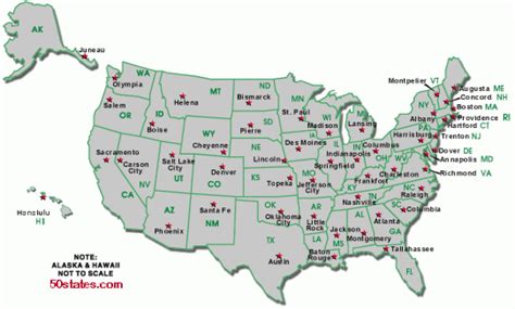 Usa Map With States Capitals And Abbreviations Printable Map