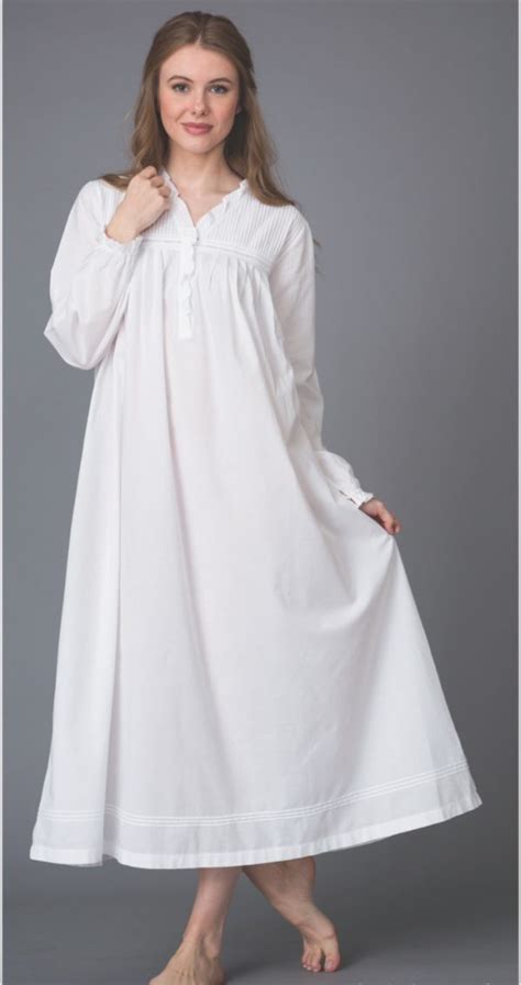Brushed Cotton Nightie Thea Nightwear Long Nightgown