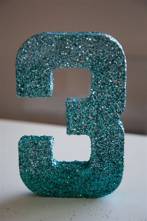 Items Similar To Individual Ombre Glittered Table Numbers Blue Glitter