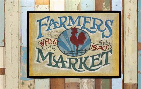 Farmers Market Vintage Style Print From An Original Hand Etsy Sign