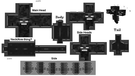 Minecraft Papercraft Wither Skeleton Fotodtp