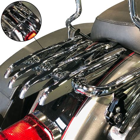 Chrome Detachable Stealth Luggage Rack And Fit Kit Harley Touring Flhr