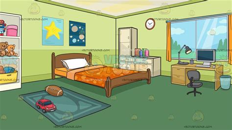 An Organized Childs Bedroom Background Clipart Cartoons By Vectortoons