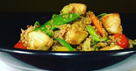 Quinoa Sauté Au Gingembre Et Tofu Zeste