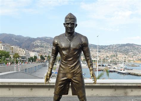 If ronaldo's new statue was a horror movie. Visit Funchal - Cristiano Ronaldo Statue