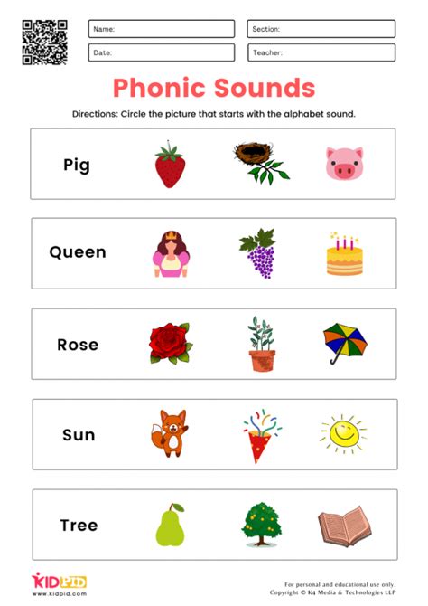Phonic Sounds Worksheets For Kids Kidpid