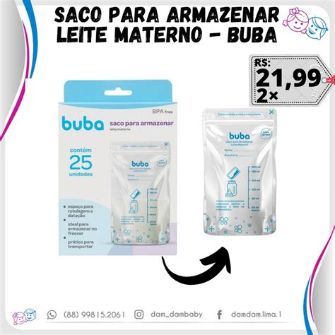 Saco Para Armazenar Leite Materno Buba Shopee Brasil