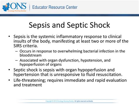 Sepsis Severe Sepsis Septic Shock