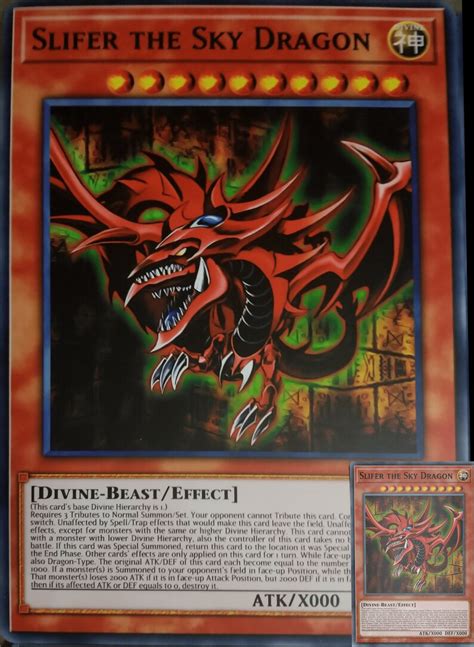 Yugioh 3 Large Cards Divine Beasts Novelty Orica Card Slifer Etsy