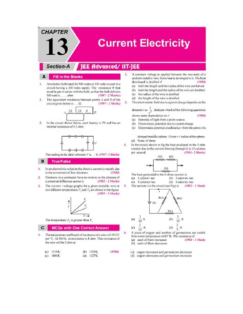 Solution Current Electricity Electrical Circuits Studypool