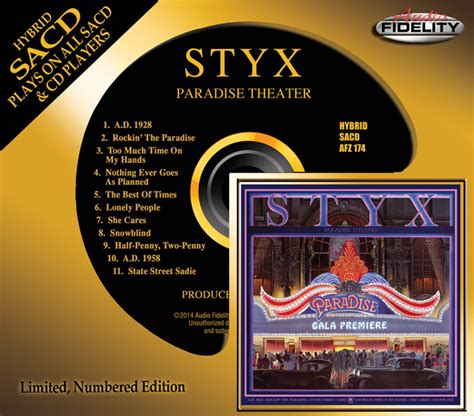 Styx ‘paradise Theater Album To Be Released On Limited Numbered Hybrid