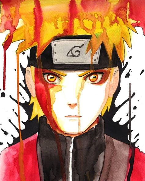 Naruto Fan Art Watercolour Art Naruto Fan Art Old Paintings