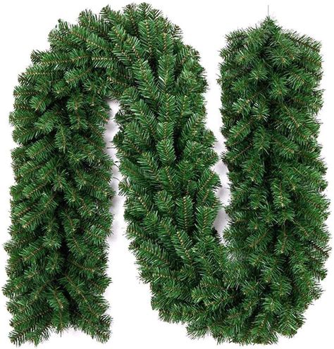 Ezstax Christmas Garland Artificial Pine Wreath Garlands Xmas Decorations 8 9ft 2 7m