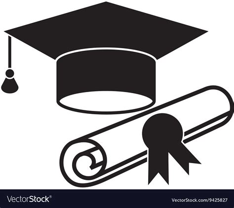 Graduation Hat And Diploma Icon Royalty Free Vector Image