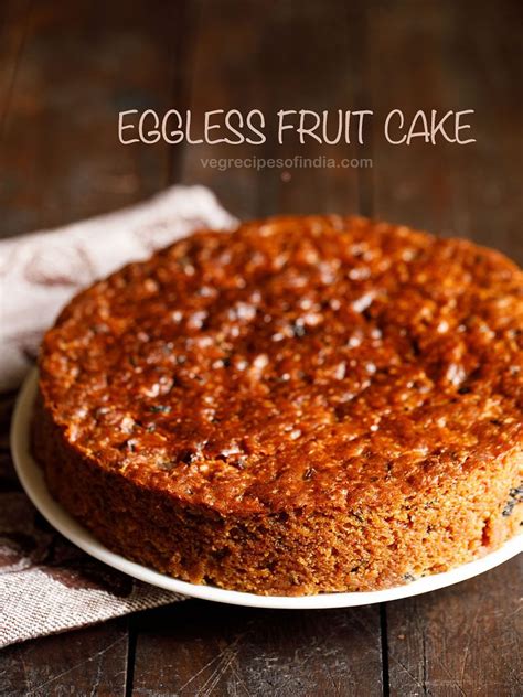 Combine egg yolks and 3/4 cup of the sugar in a large bowl and beat with an electric mixer on medium speed until pale yellow and airy, about 2 minutes. Eggless Fruit Cake | Christmas Fruit Cake » Dassana's Veg ...