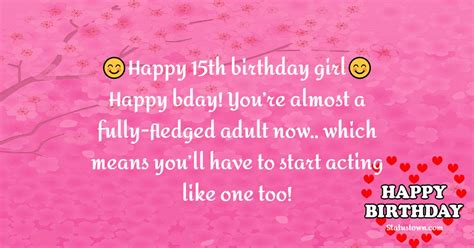 50 Best 15th Birthday Wishes In March 2024