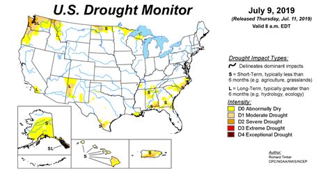 Us Drought Monitor Update For July 9 2019 National Centers For