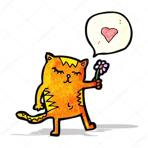 Cartoon Cat In Love Stock Vector By ©lineartestpilot 53369307