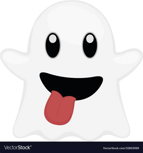 A Cute Little Ghost Cartoon Royalty Free Vector Image