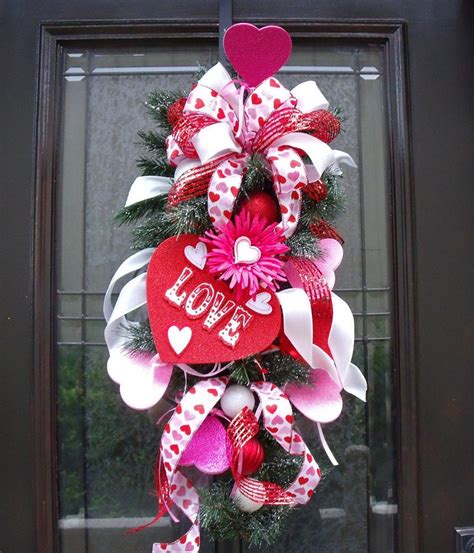 Valentine Wreath Valentines Day Door Wreath Candy