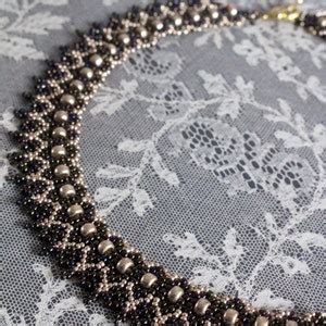 Tutorial For Beadwoven Necklace Miss Sybil PDF Beading Etsy