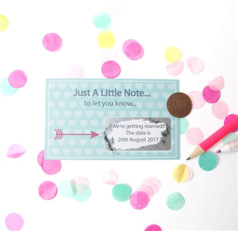 Just A Little Note Personalised Scratchcard By Sarah Hurley