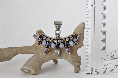 Multi Gemstone Pendant In Sterling Silver Bidwell Gem And Mineral Museum