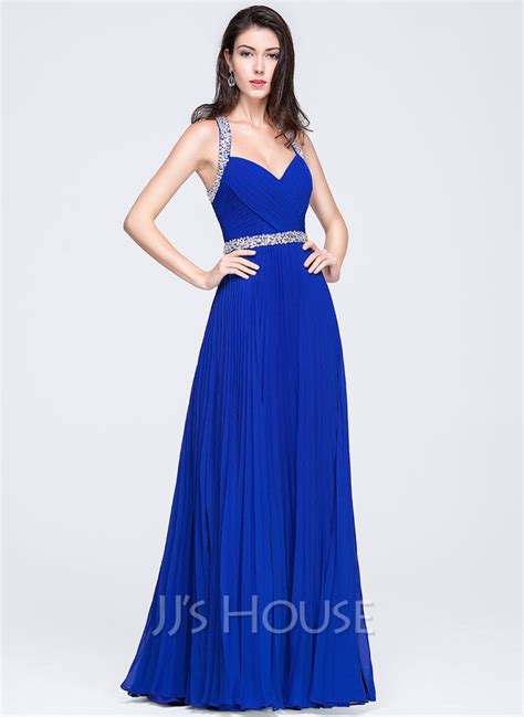 A Lineprincess Sweetheart Floor Length Chiffon Prom Dresses With
