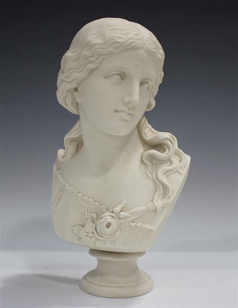 A Copeland Parian Bust Titled Love Dated 1877 Originally Modelled