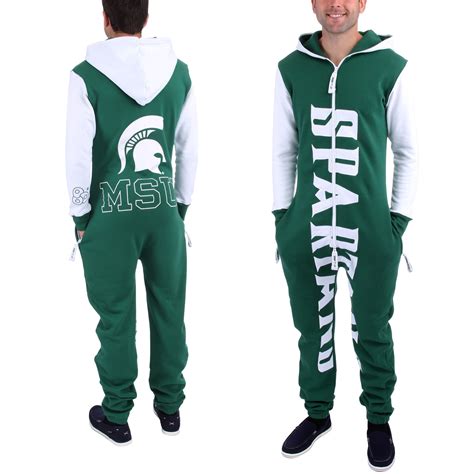 Michigan State Spartans Green Zoopless Full Zip Adult Jumpsuit