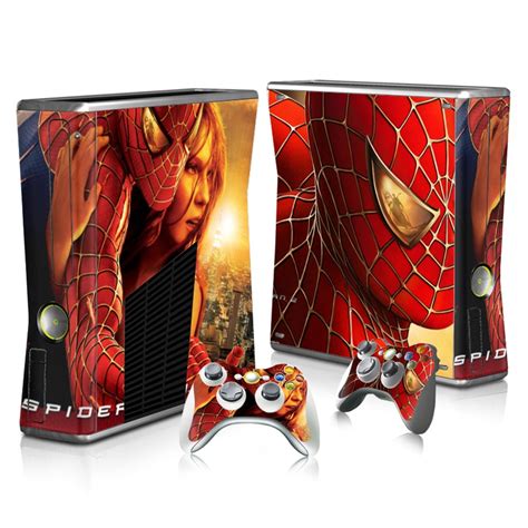 Spiderman Sticker Cover For Microsoft Xbox 360 Slim Decal