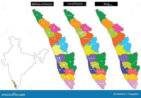 Kerala State District Map Palakkad District Map Kerala District Map