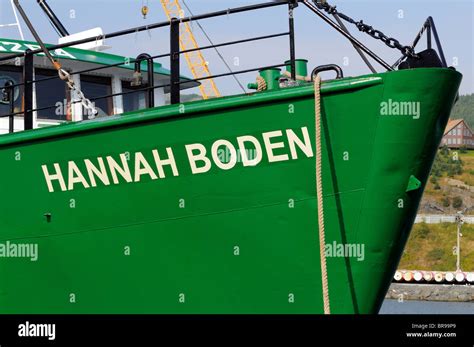 Hannah Boden Swordfish Boat In Bay Bulls Newfoundland Off Loading Her